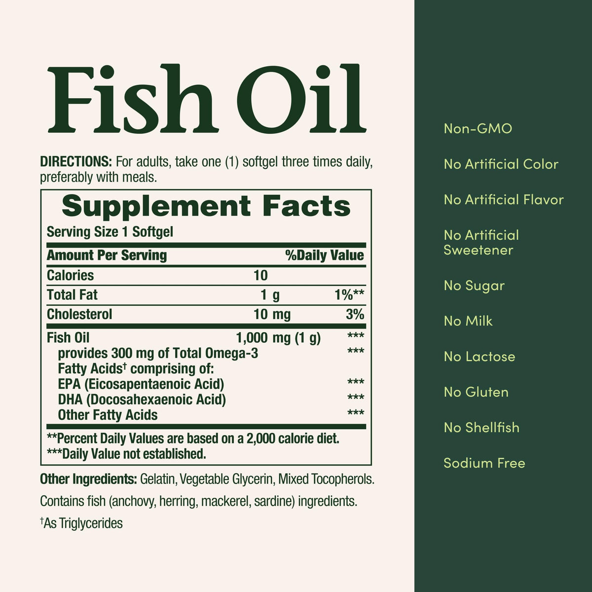 Fish Oil 1000mg 145 Count B9749