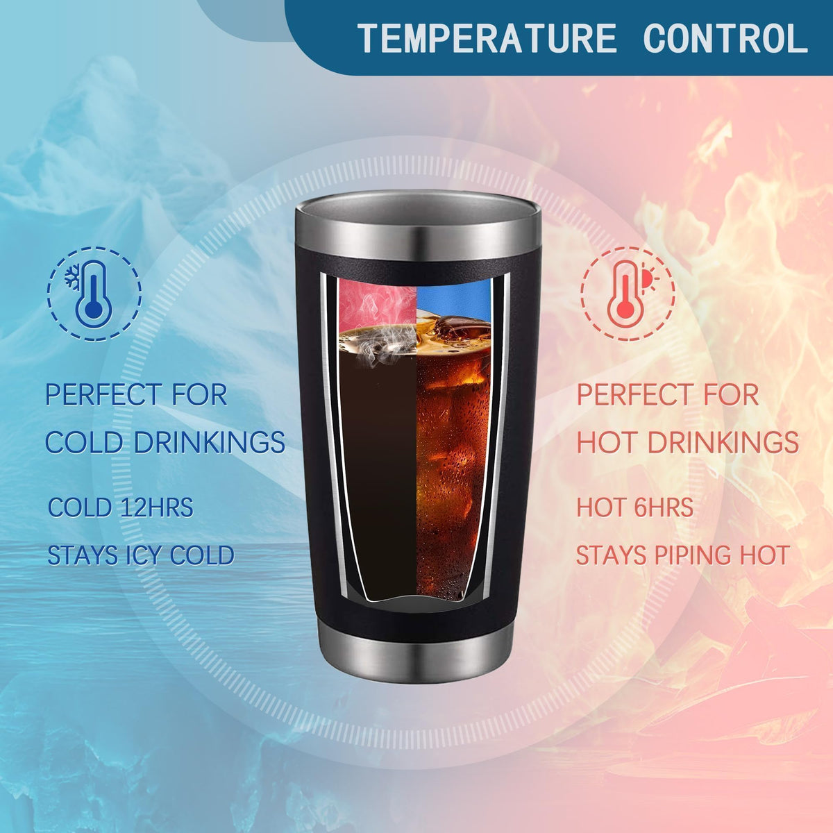 20oz Insulated Stainless Steel Tumbler with Lid L72923