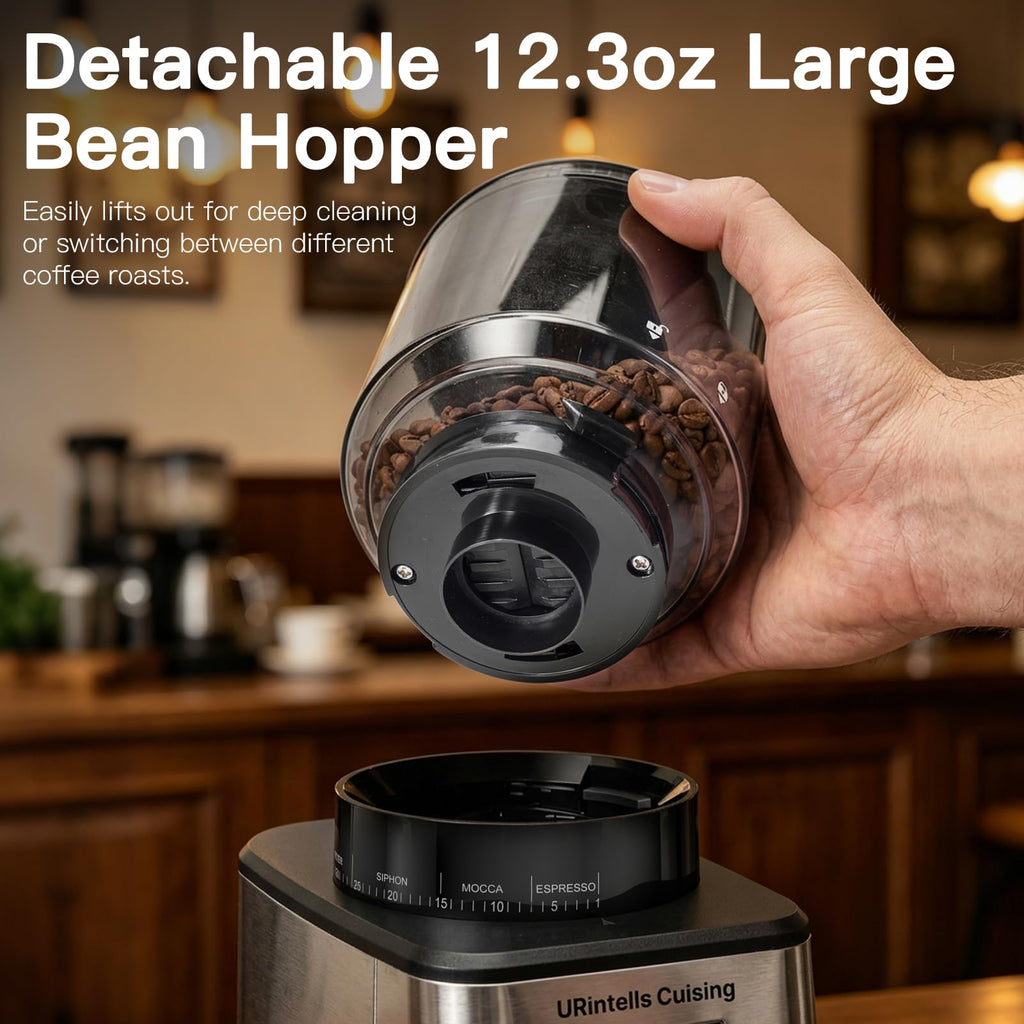 Silver Conical Burr Coffee Grinder N760
