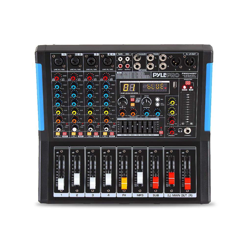 4-Channel Bluetooth Audio Mixer with USB and XLR Y82460