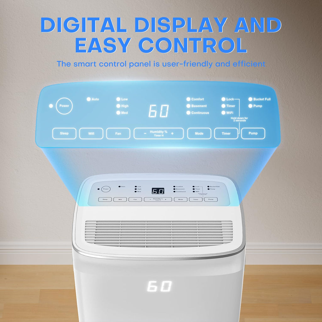 80 Pint Smart WiFi Dehumidifier V435