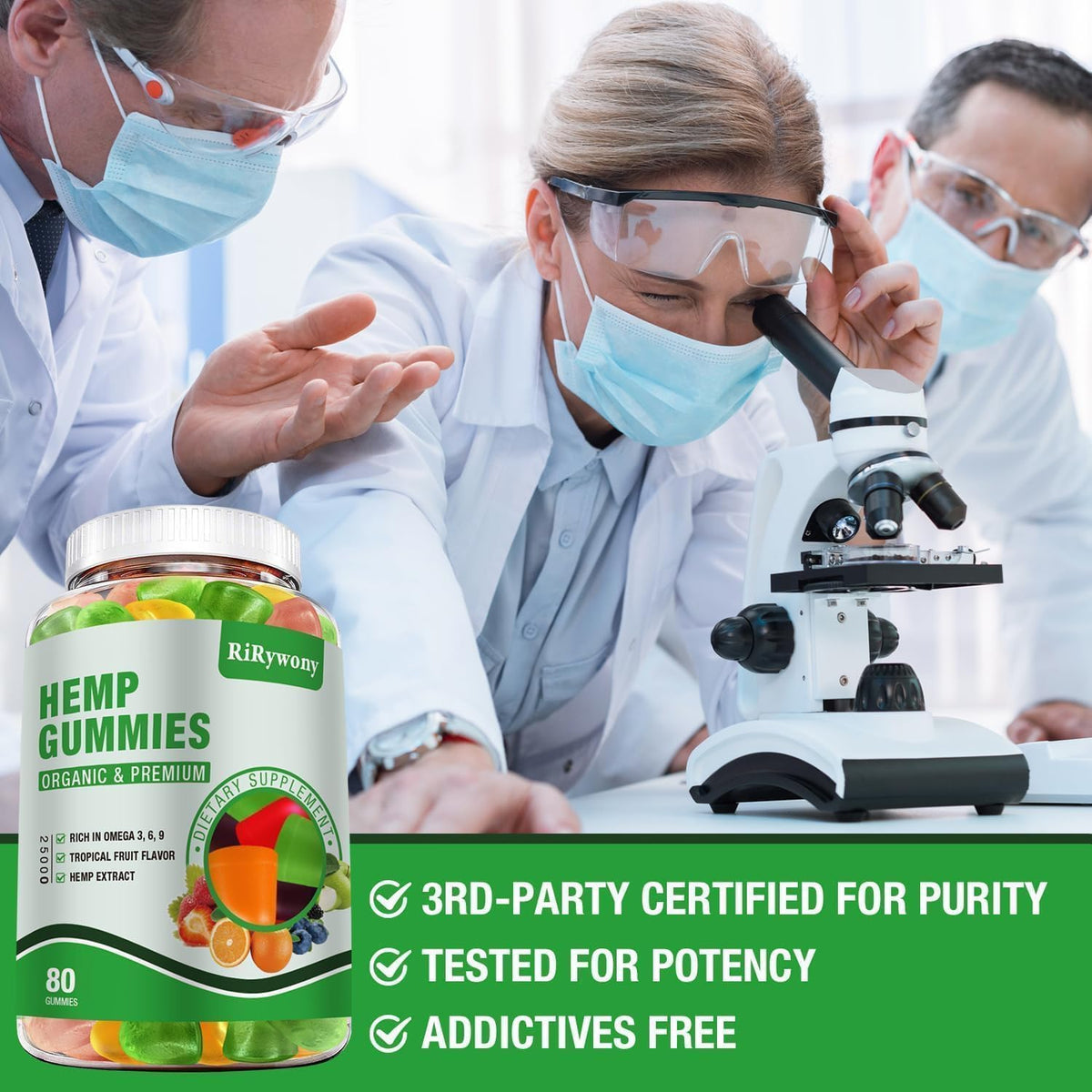 Hemp Gummies 3 Packs 240 Counts K383042