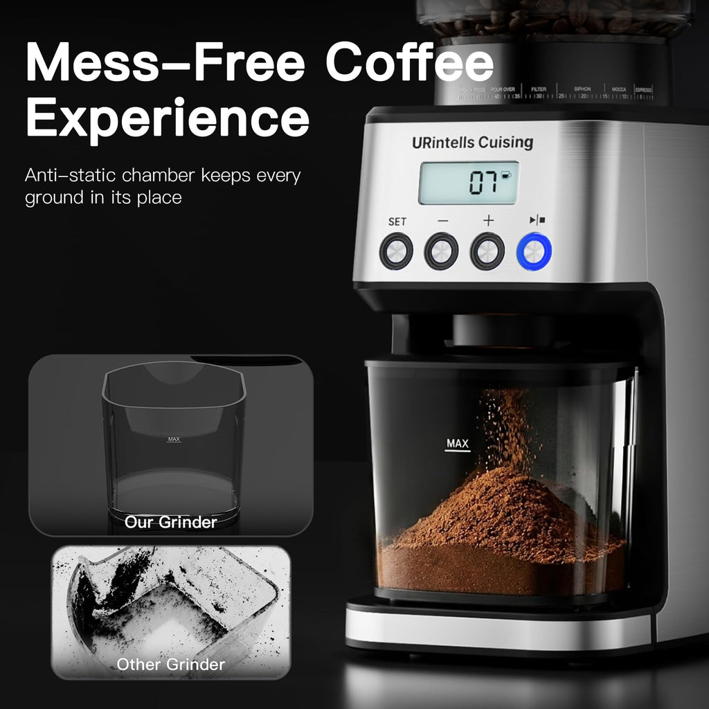 Silver Conical Burr Coffee Grinder N760