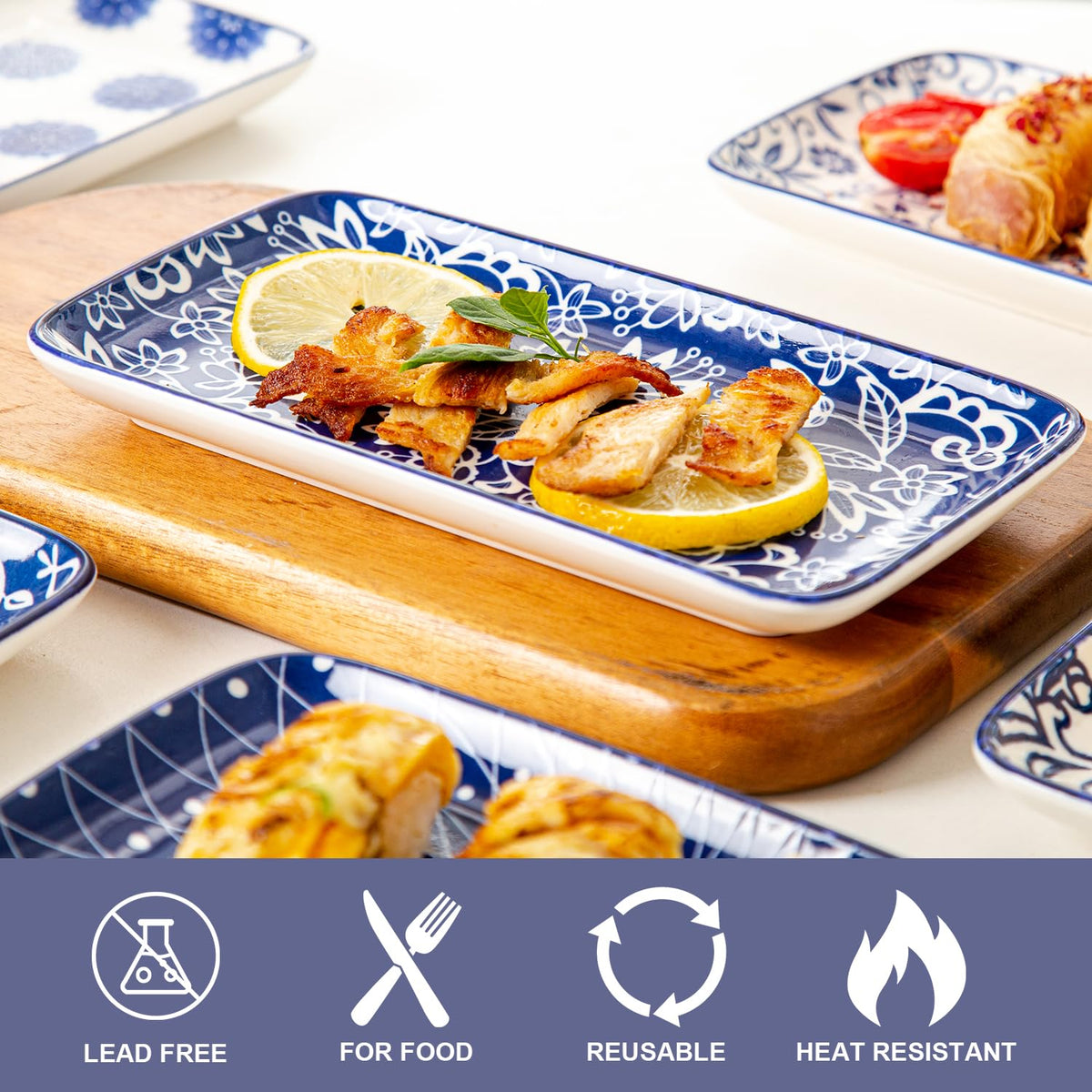 18 Pieces Ceramic Dinnerware Set Service for 6 L32158