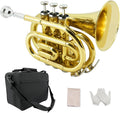 Bb Flat Brass Pocket Trumpet with 7C Mouthpiece S821