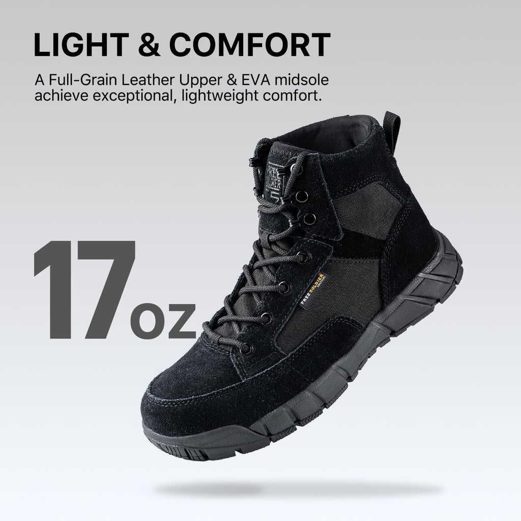 Men's 6 Inches Lightweight Waterproof Suede Leather Work Boots P178286