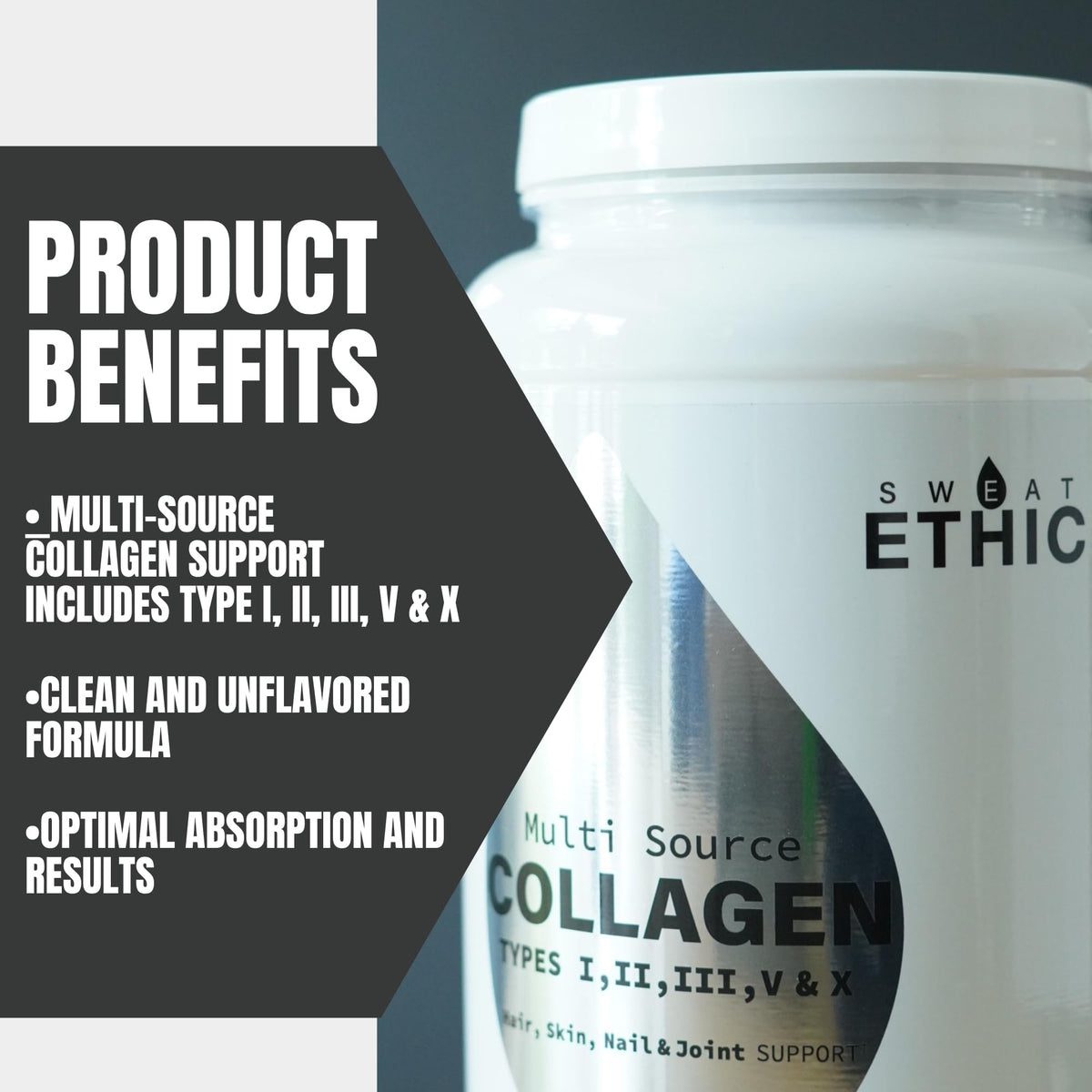 Unflavored Hydrolyzed Collagen Peptides Powder N804
