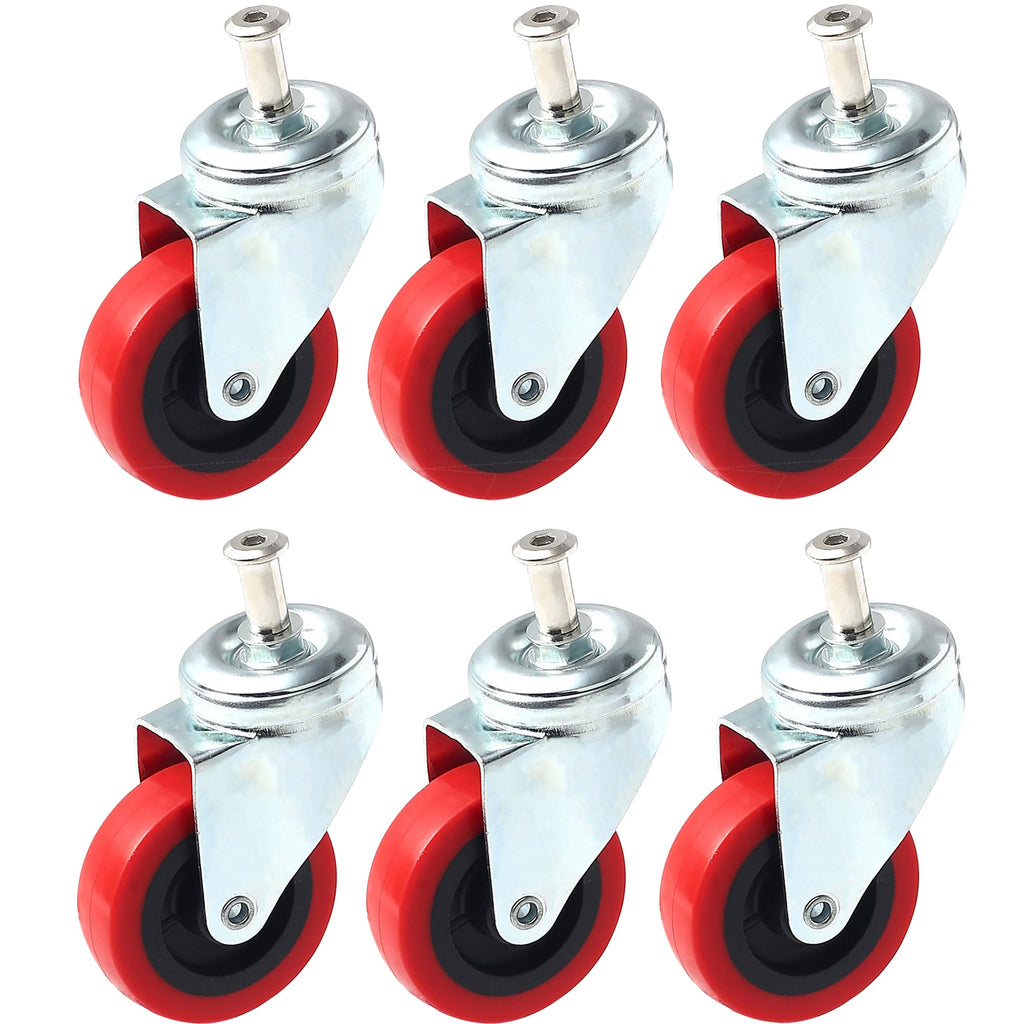 6 Pack 2.5" Swivel Caster Wheel B7455