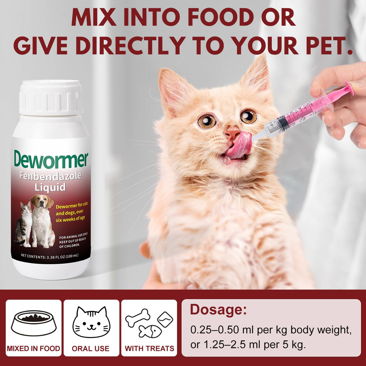 Fenbendazole Dewormer 100 ml Liquid H9178