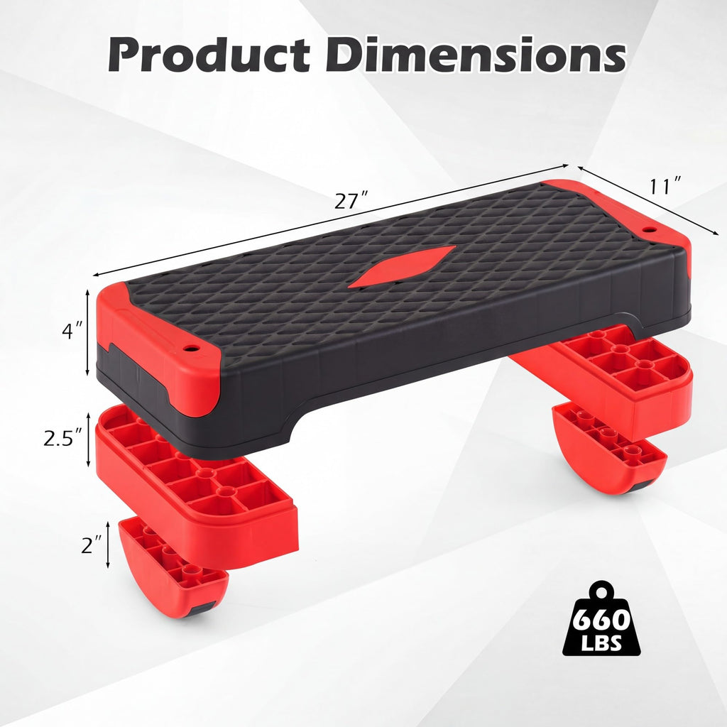 Aerobic Step Platform with Risers & Resistance Bands G269630