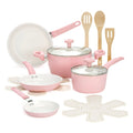 12 Piece Pink Nonstick Ceramic Cookware Set U53127
