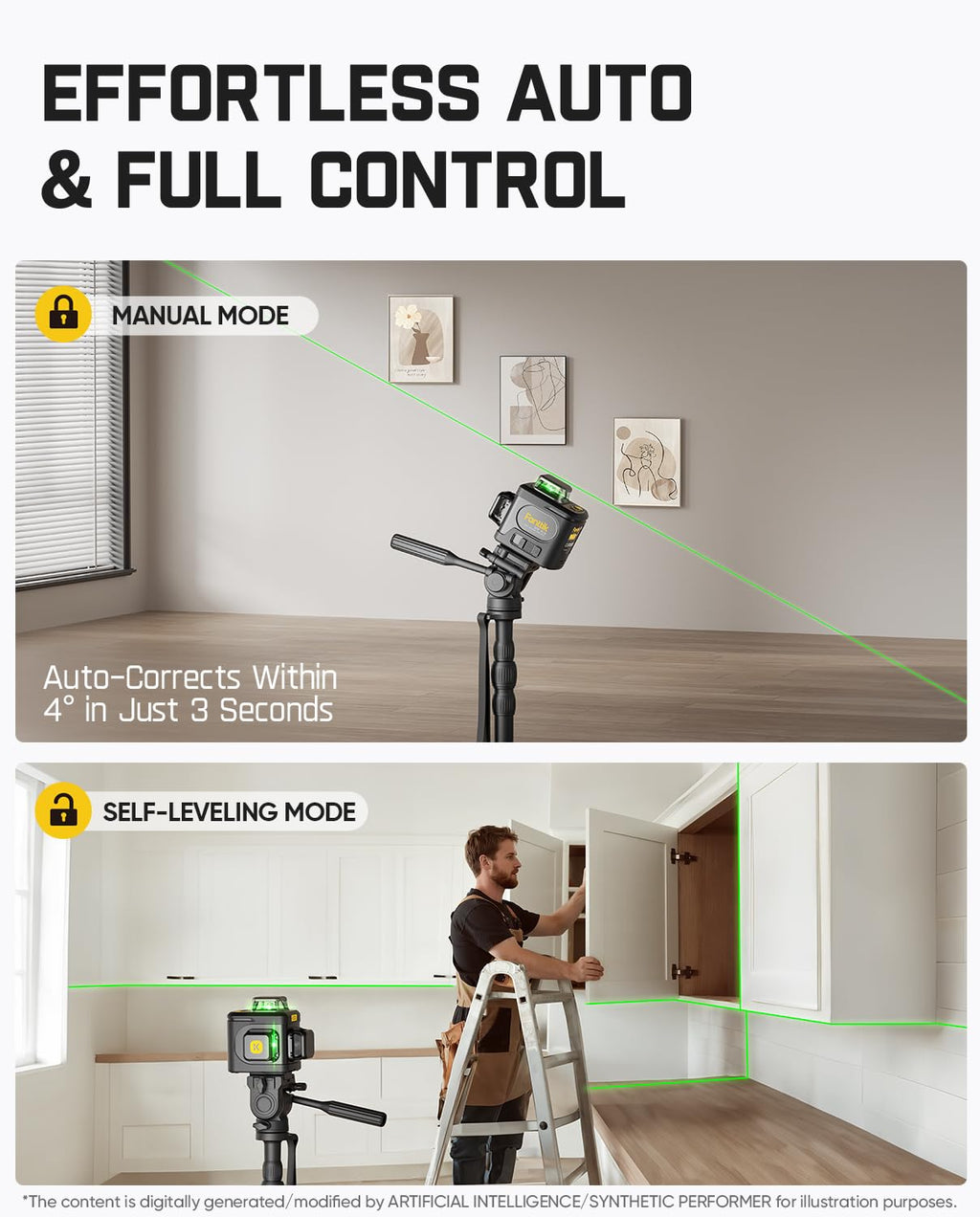 Laser Level 3x360° 16 Lines Self-Leveling K259836