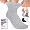 6 Pairs Non Binding Wide Seamless Diabetic Ankle Socks G57968