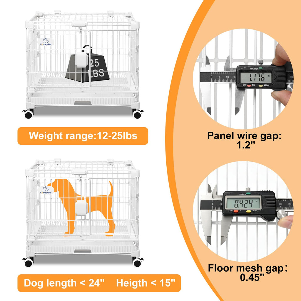 24 Inch White Puppy Crate R791912