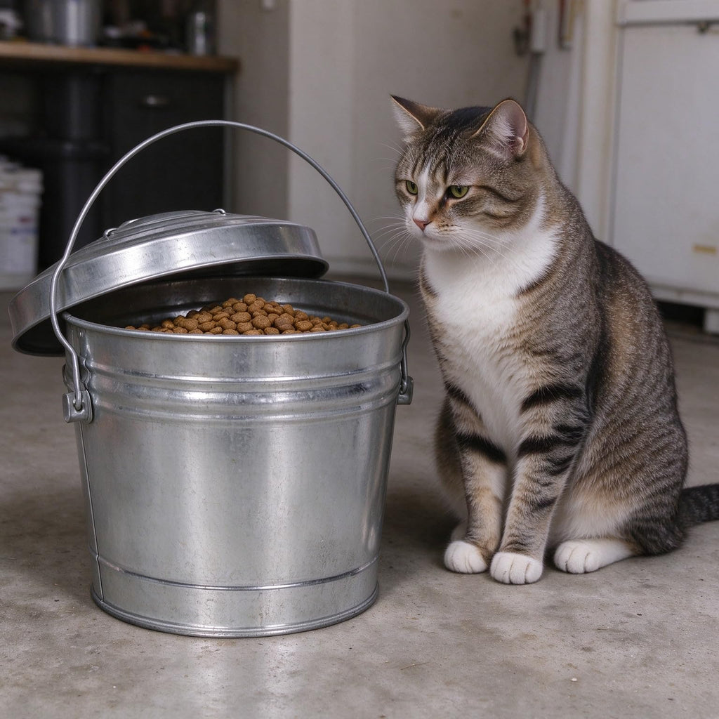 6 Gal Galvanized Steel Storage Can with Locking Lid K672124