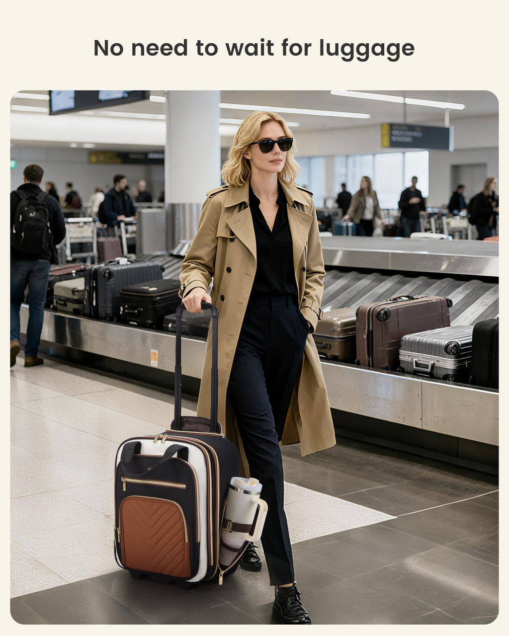 Underseat Carry On Luggage with Wheels V91001