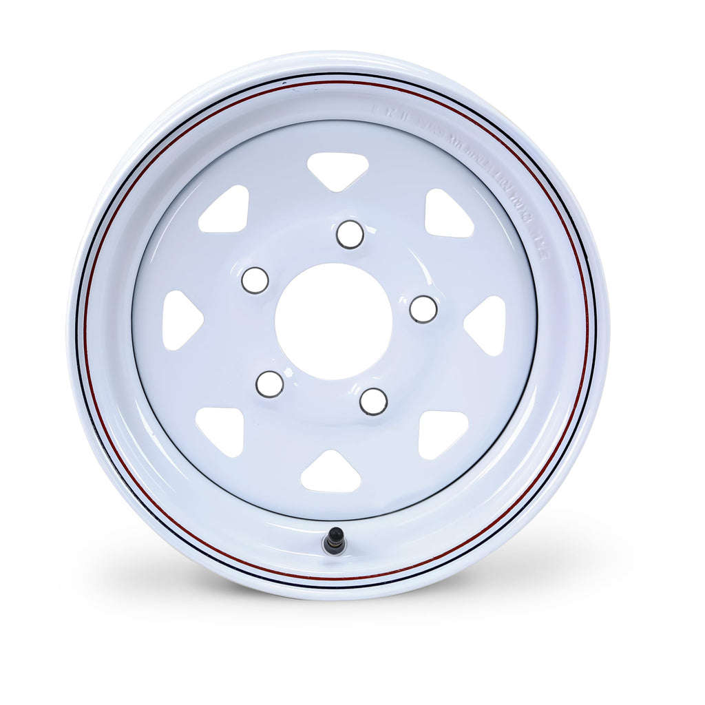 5.30-12 Trailer Tire Wheel 6-Ply White Spoke Rim D1650
