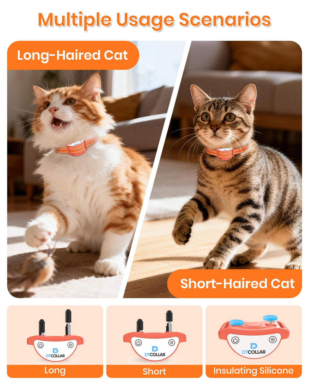 Lightweight Waterproof Cat Training Collar with Remote Z276427