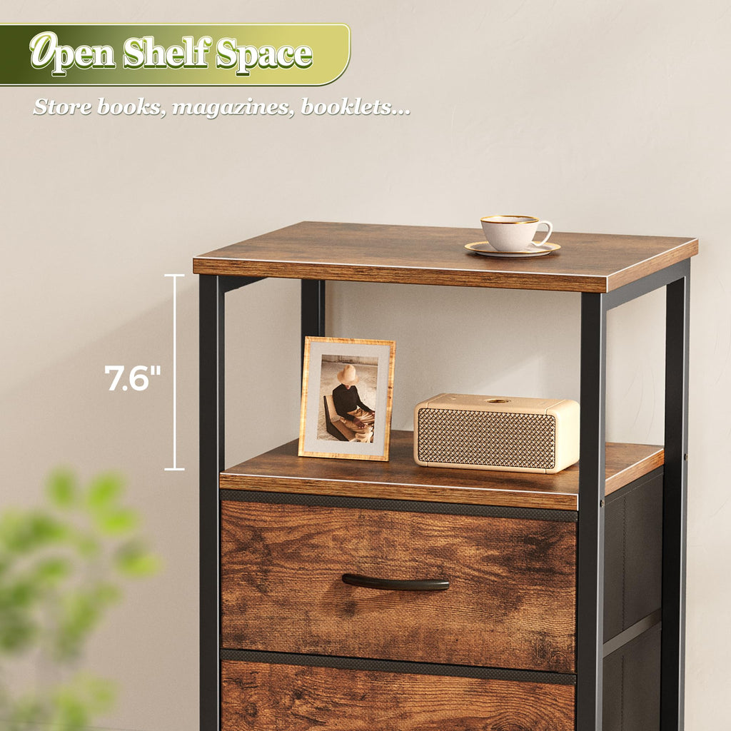 Night Stand Set of 2 with 2 Drawers U99256