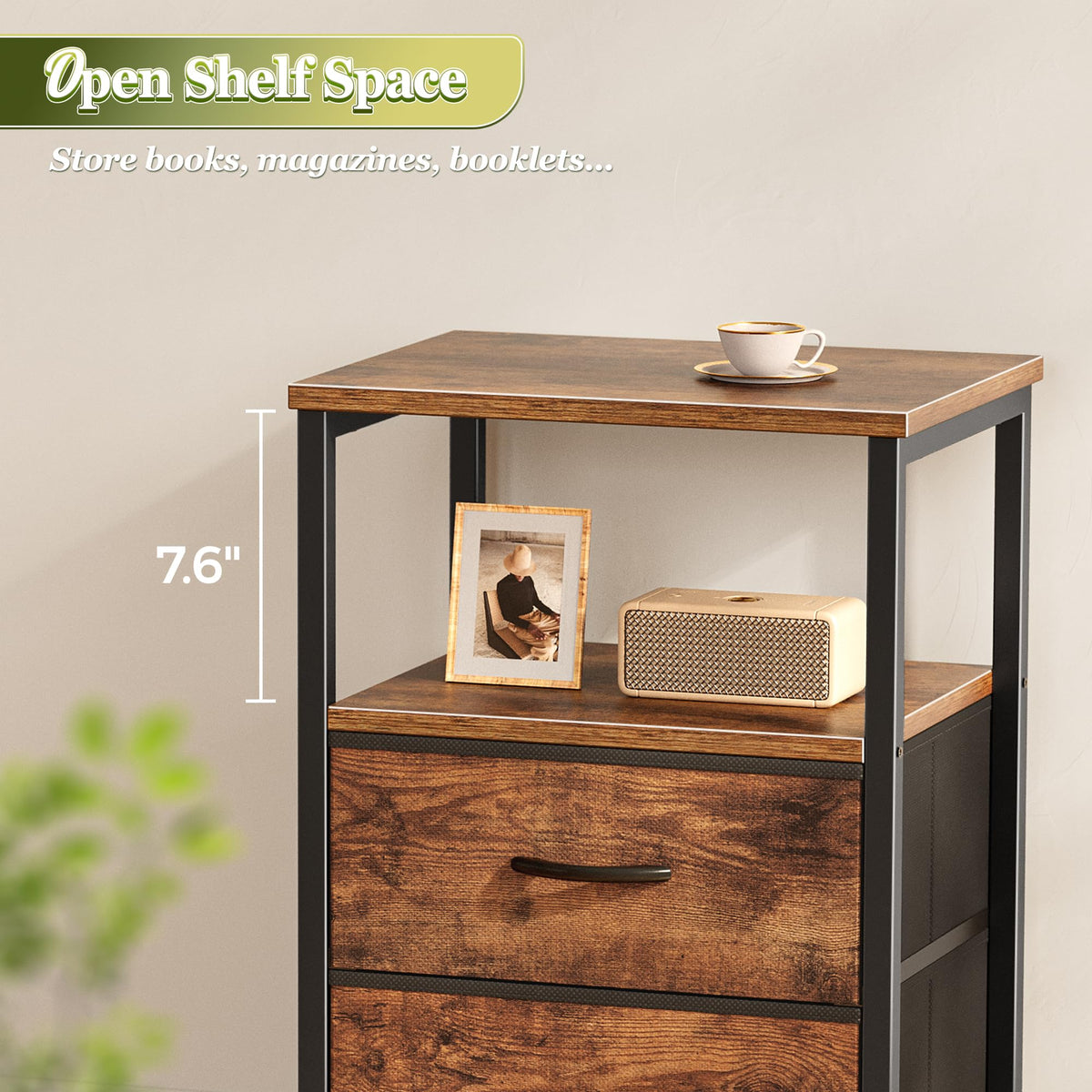 Night Stand Set of 2 with 2 Drawers U99256