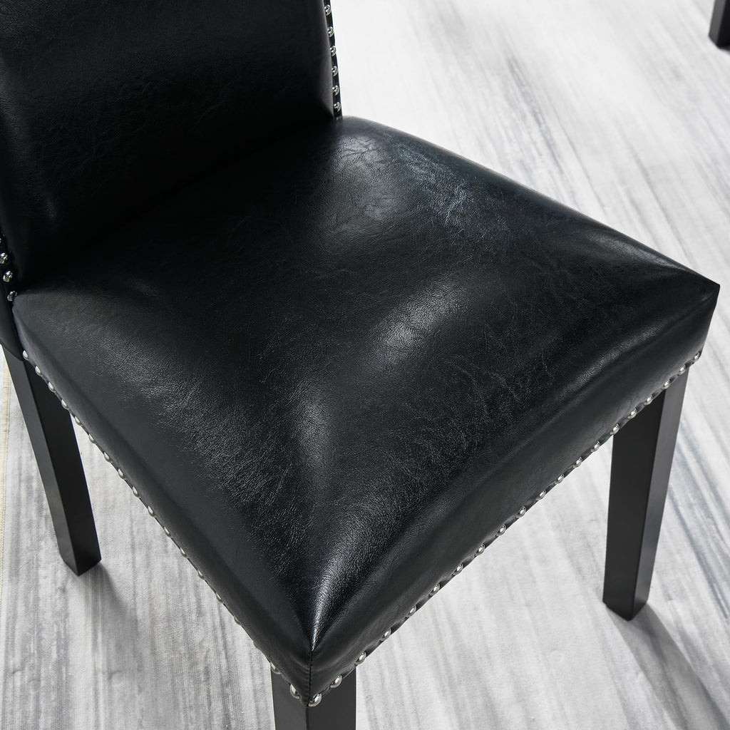 Black PU Dining Chairs Set of 2 T894092