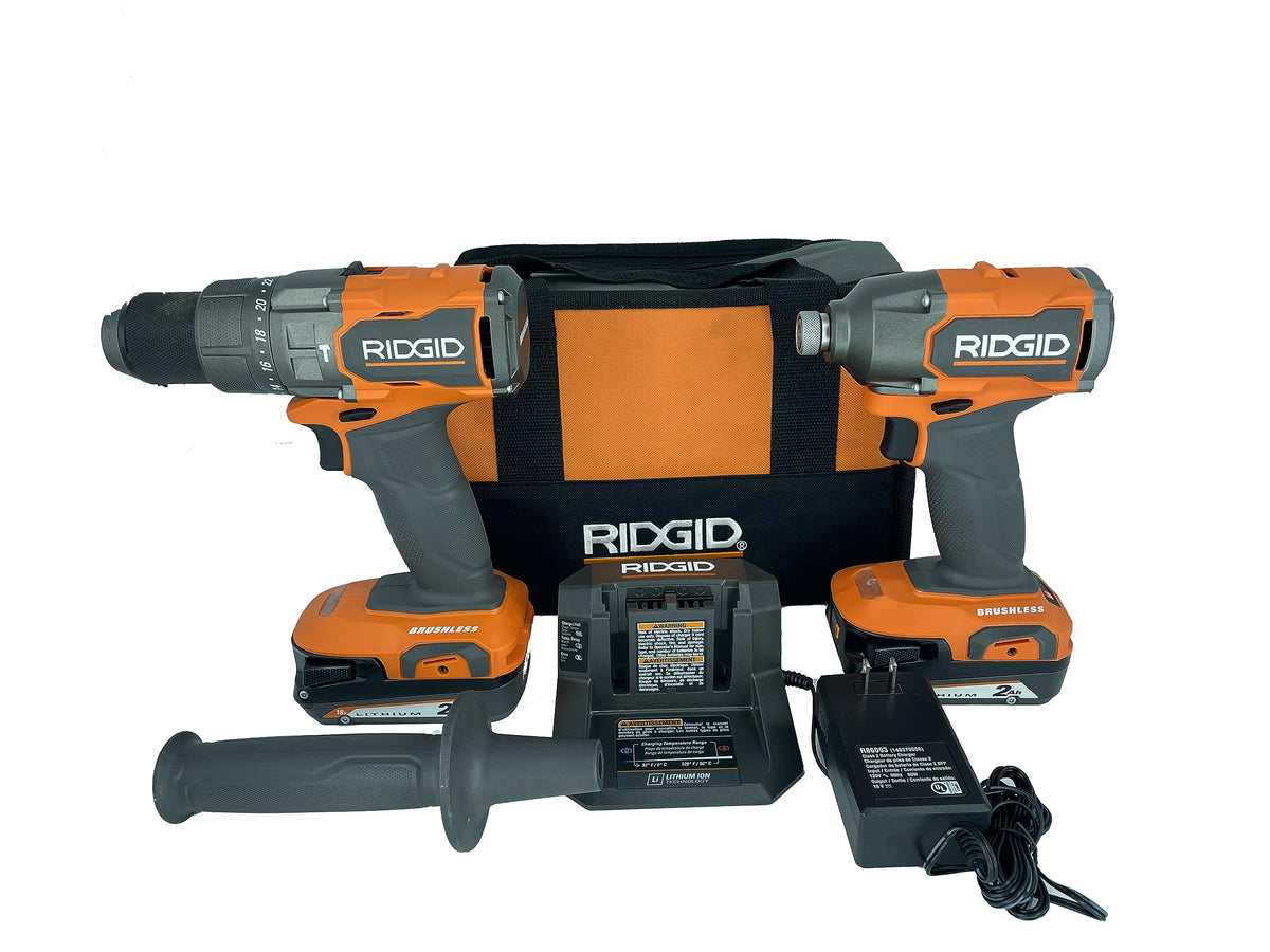 18V Brushless Drill/Driver and 3-Speed Impact Driver Kit with 2.0 Ah Batteries and Charger Y4882