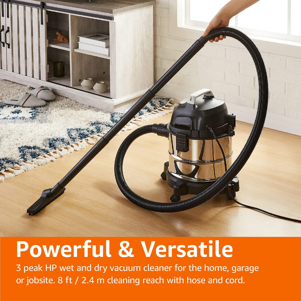 Wet Dry Shop Vacuum Cleaner 4 Gallon Stainless Steel P715890