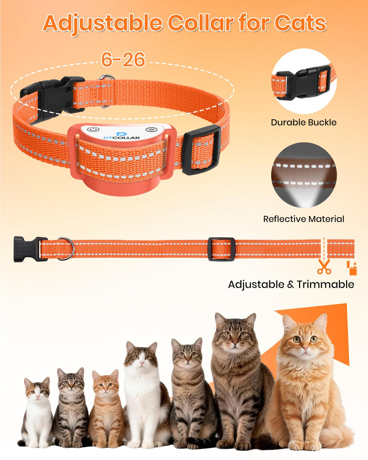 Lightweight Waterproof Cat Training Collar with Remote Z276427
