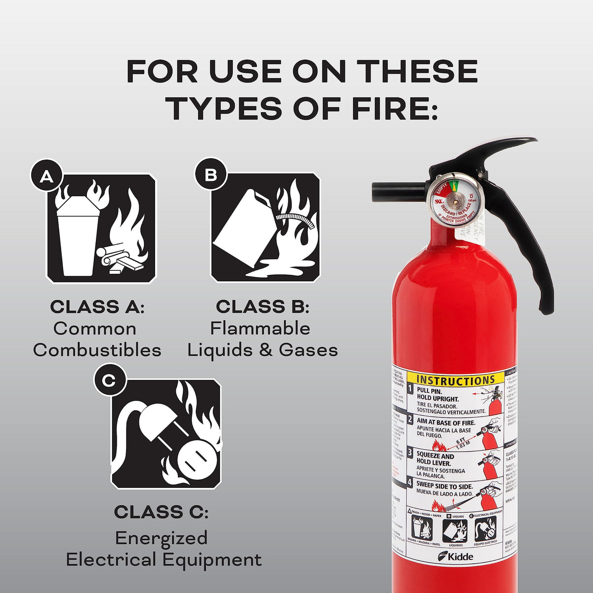 Kitchen + Home Fire Extinguisher Set H3368
