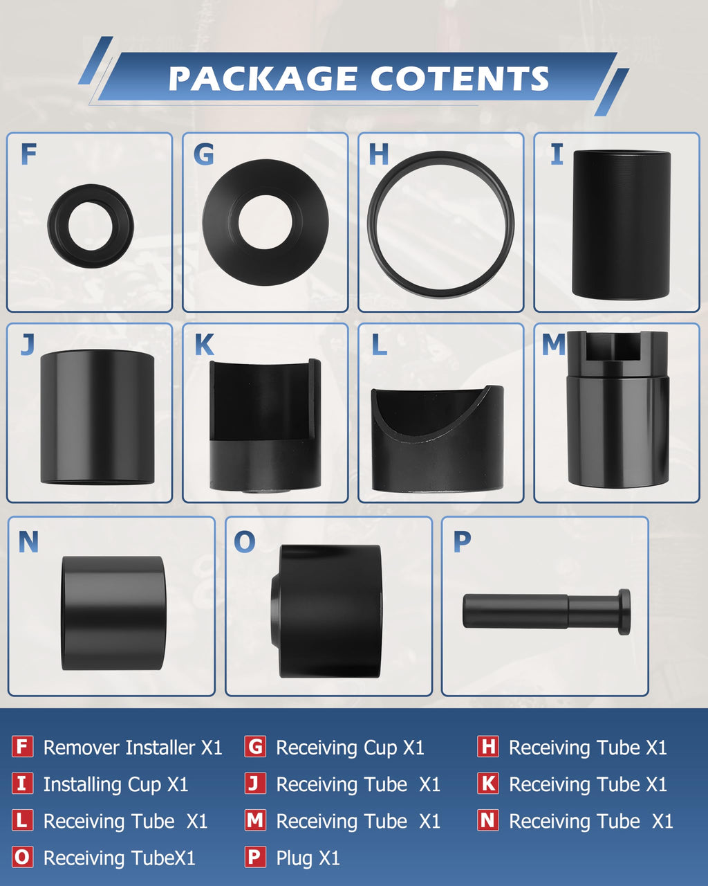 21 Pcs Ball Joint Press Service Kit P296