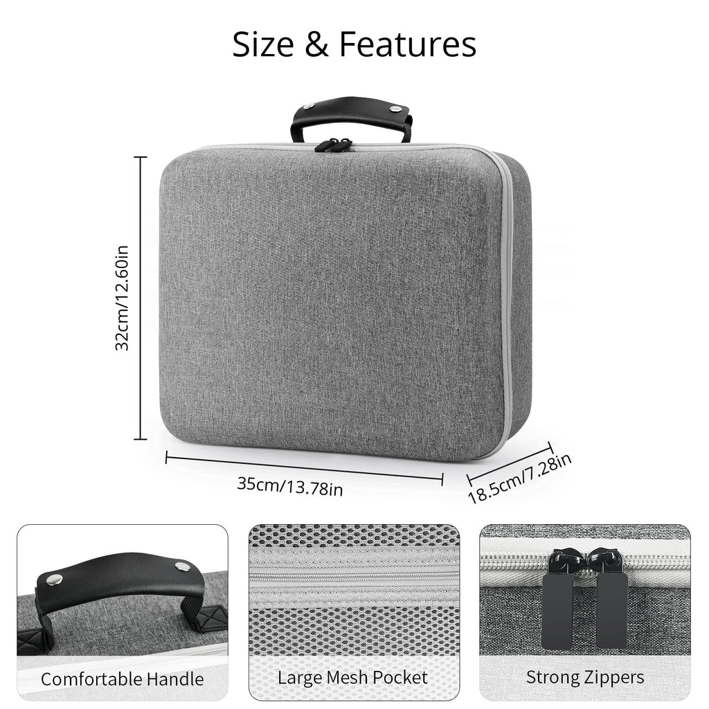 Grey Portable Hard Case for Gaming Headset and Touch Controllers K19927