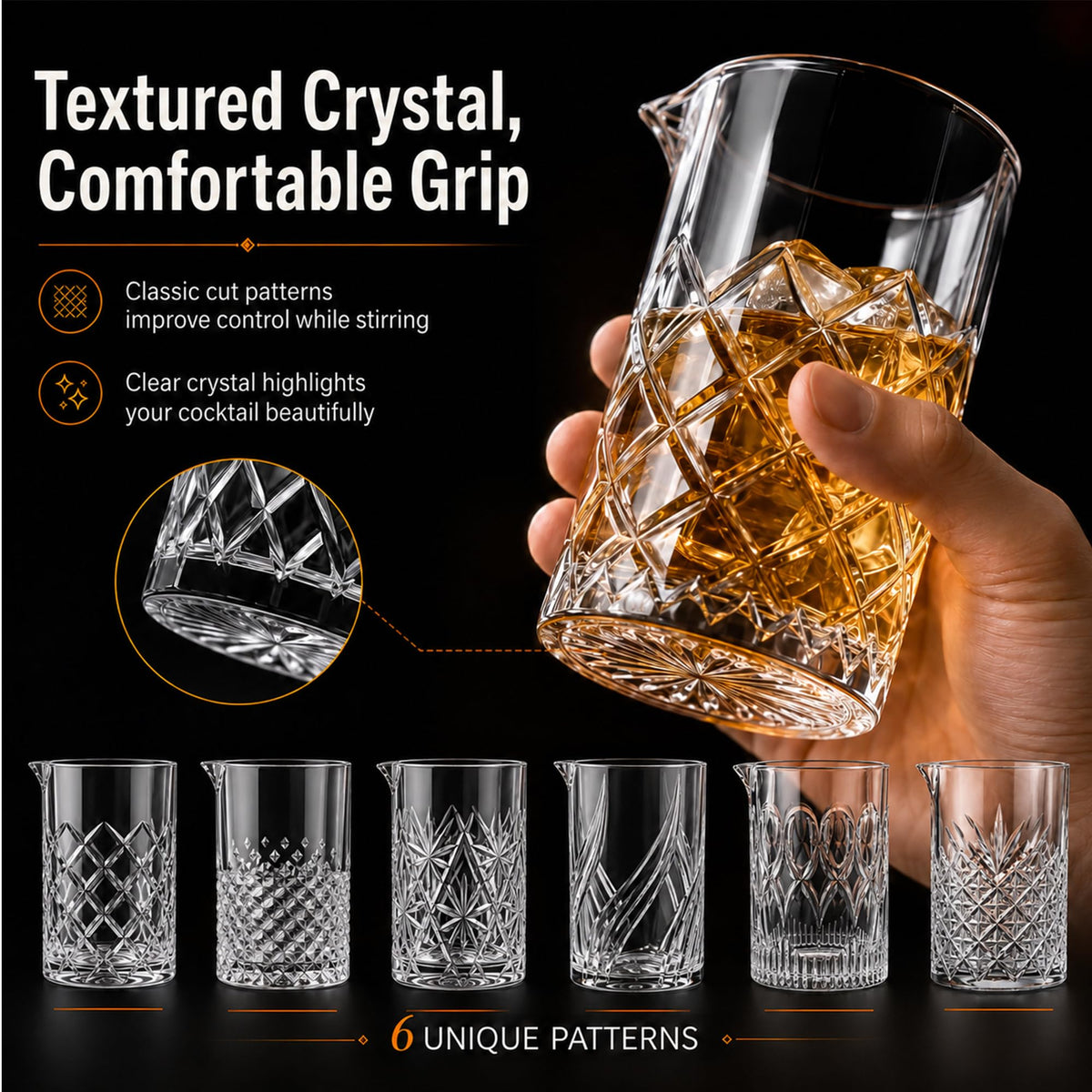 Cocktail Mixing Glass Set of 6 X45834
