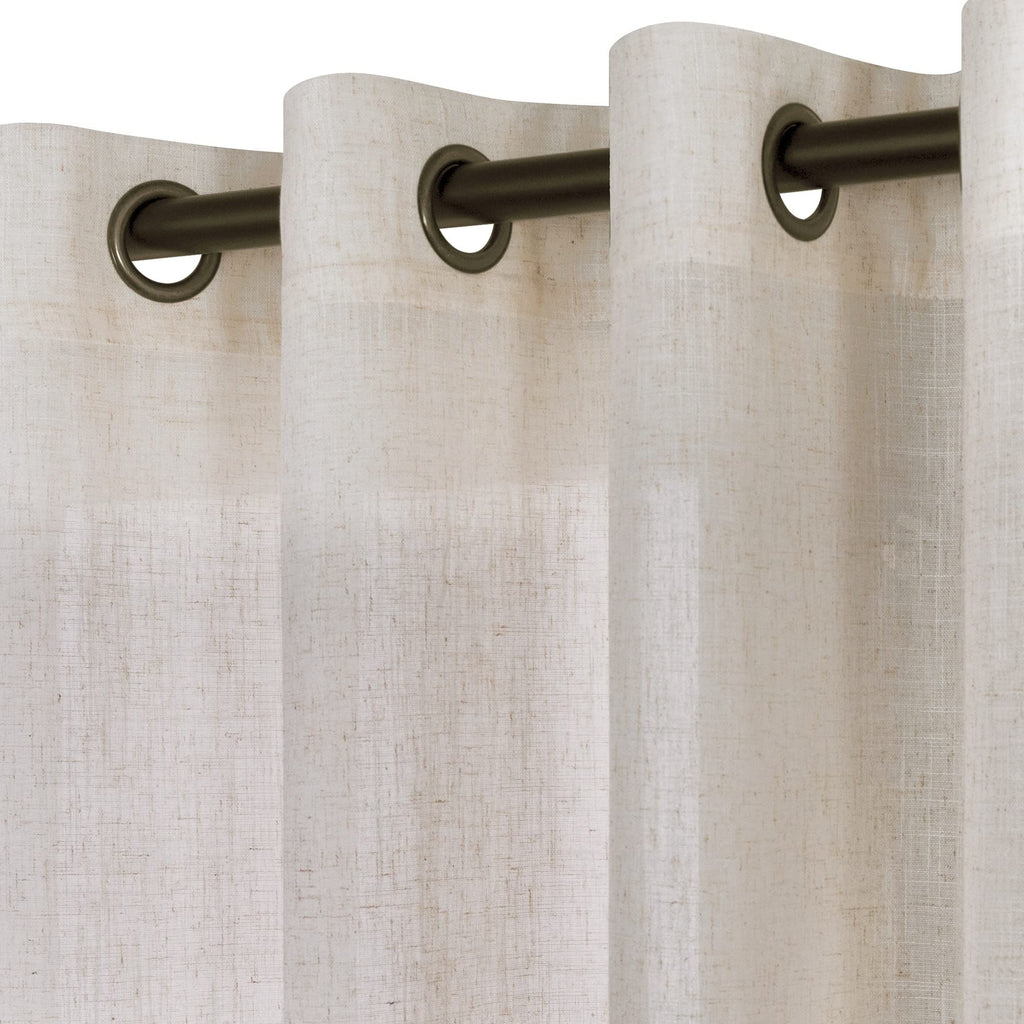 Beige Linen Curtains 2 Panels 84 Inches Long J1315