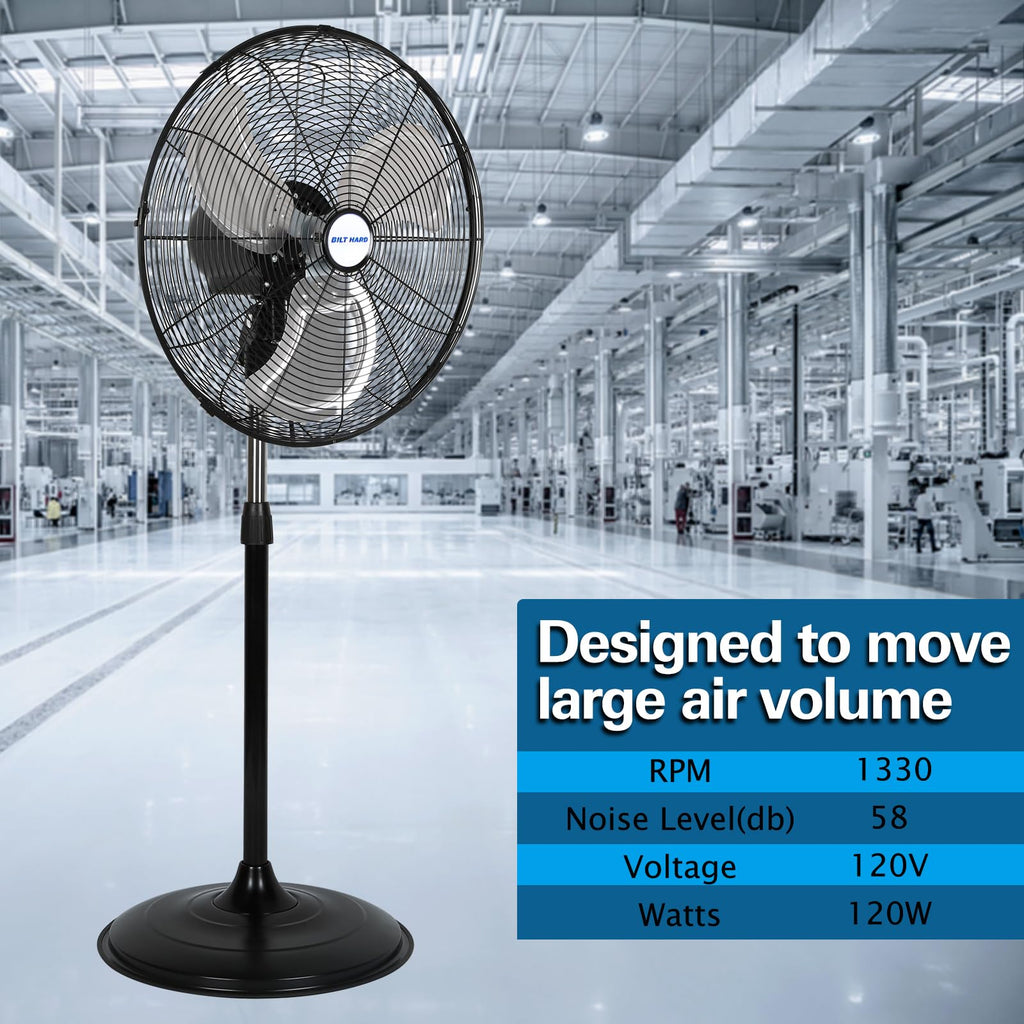20" High Velocity 3-Speed Oscillating Pedestal Fan, 2 Pack T503