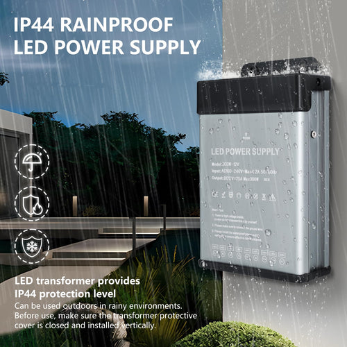 12V 200W Rainproof IP44 LED Power Supply F405511