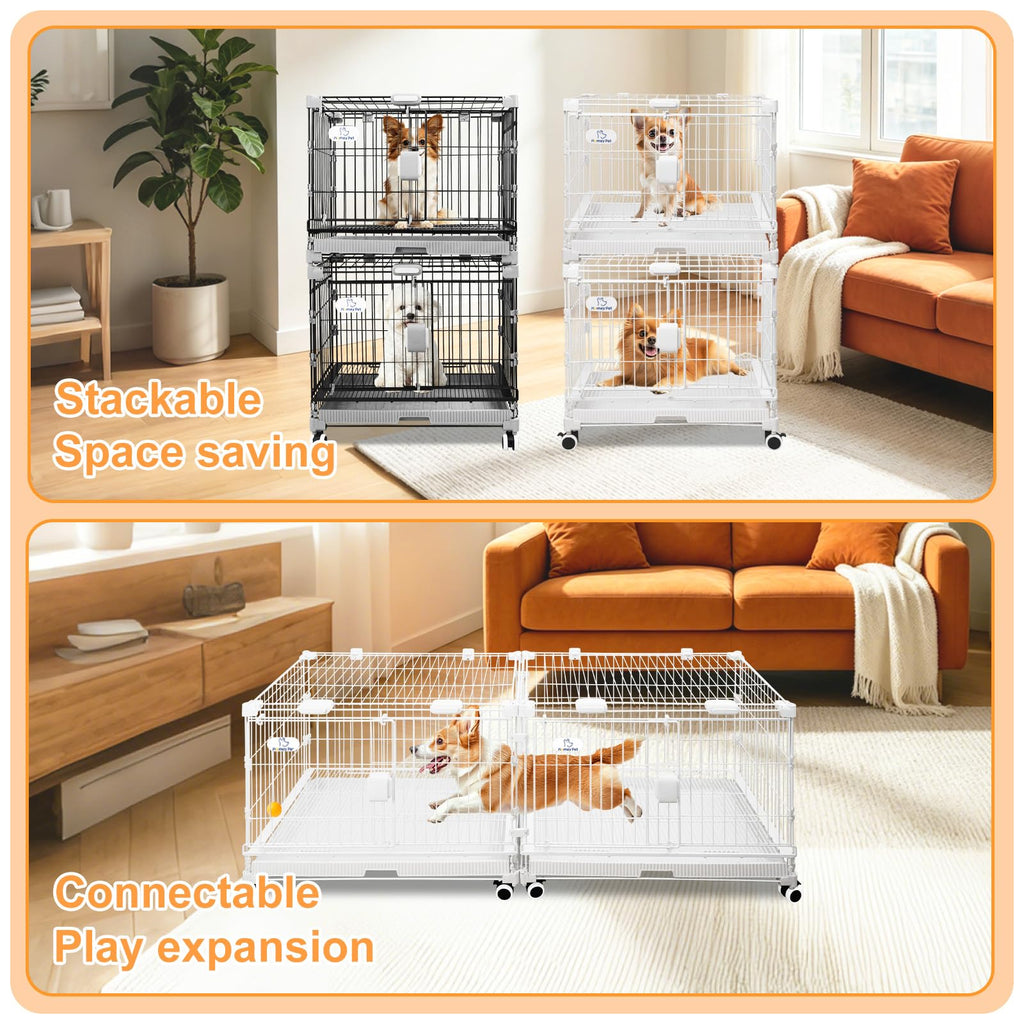 24 Inch White Puppy Crate R791912