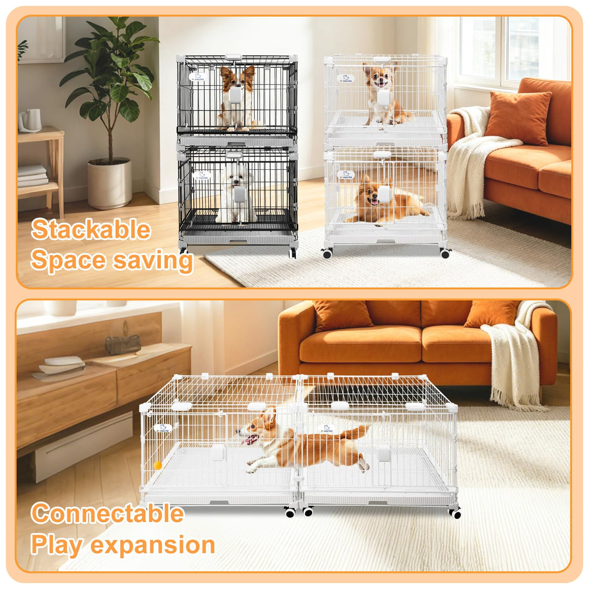 24 Inch White Puppy Crate R791912