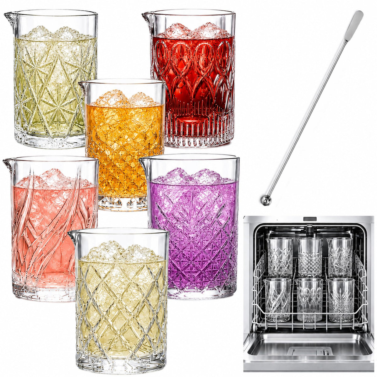 Cocktail Mixing Glass Set of 6 X45834