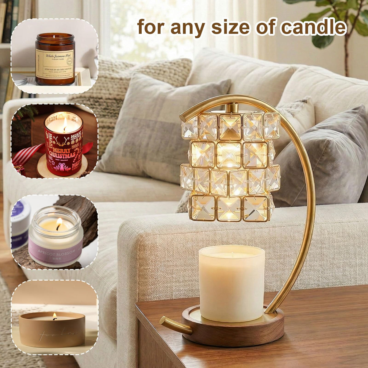 Candle Warmer Lamp with Timer Dimmable Wax Warmer K9419
