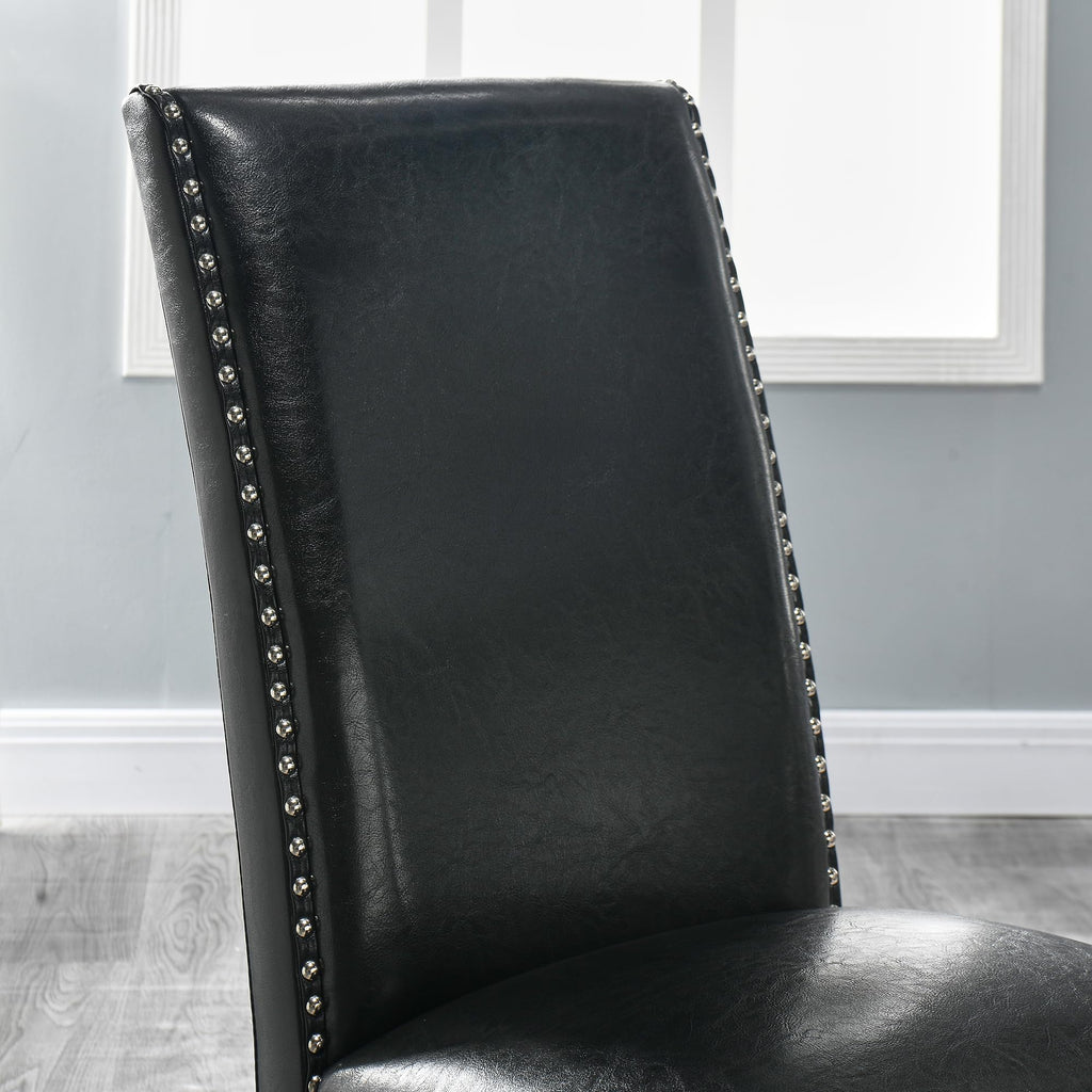 Black PU Dining Chairs Set of 2 T894092