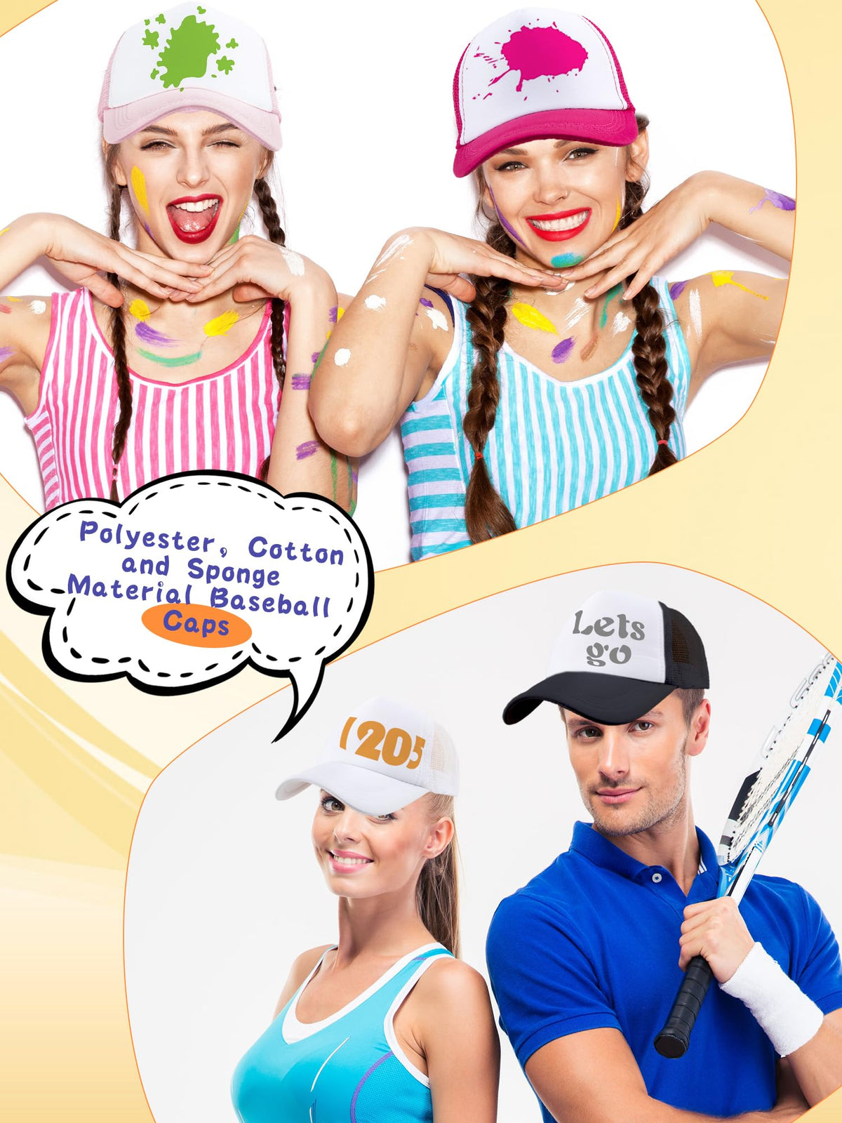 30 Pack Sublimation Trucker Caps Mesh Baseball Hat T47272