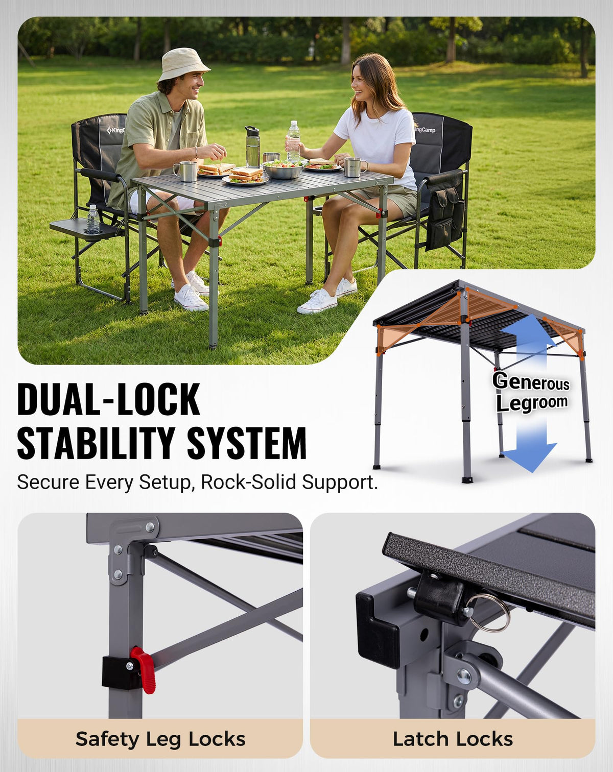 Adjustable Aluminum Camping Table E73548