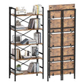 Folding 5 Tier Bookcase with X-Bracket Design V80457