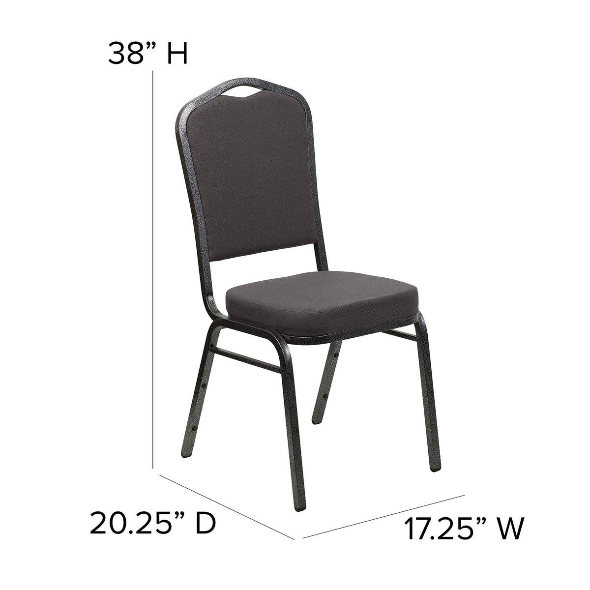 Gray Fabric Stacking Banquet Chair X8013