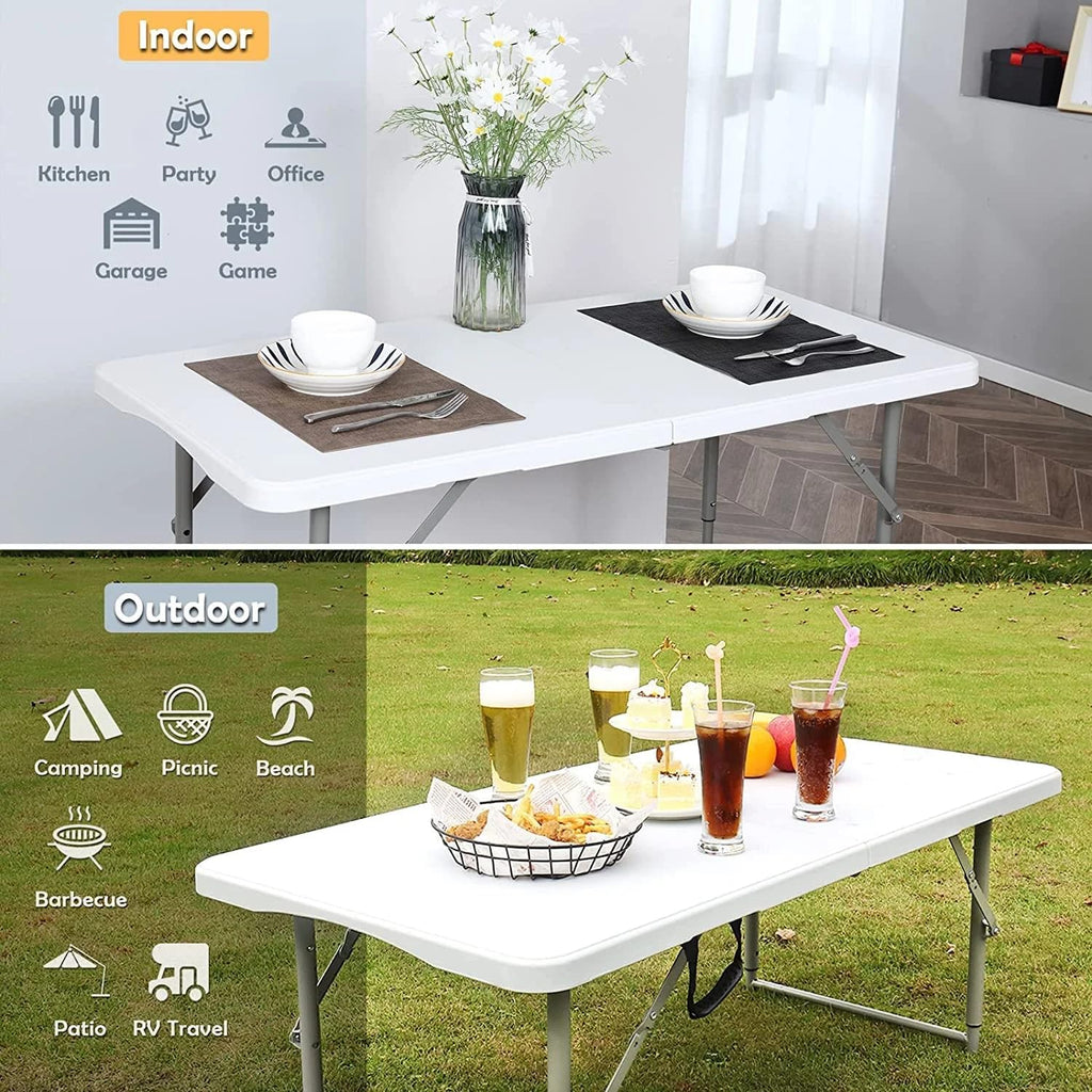 4 Foot Portable Heavy Duty Plastic Folding Table G3212