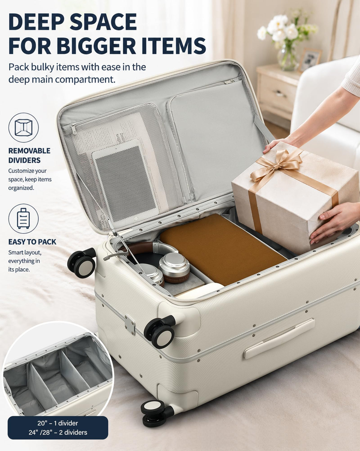 20 Inch Aluminum Frame Hard Shell Carry On Luggage with Wheels X65363