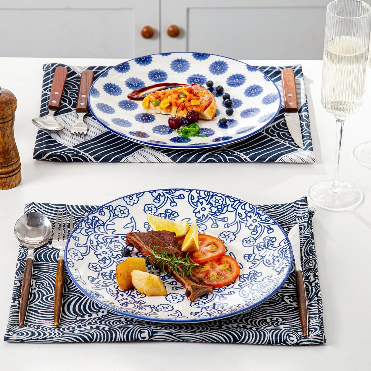 18 Pieces Ceramic Dinnerware Set Service for 6 L32158