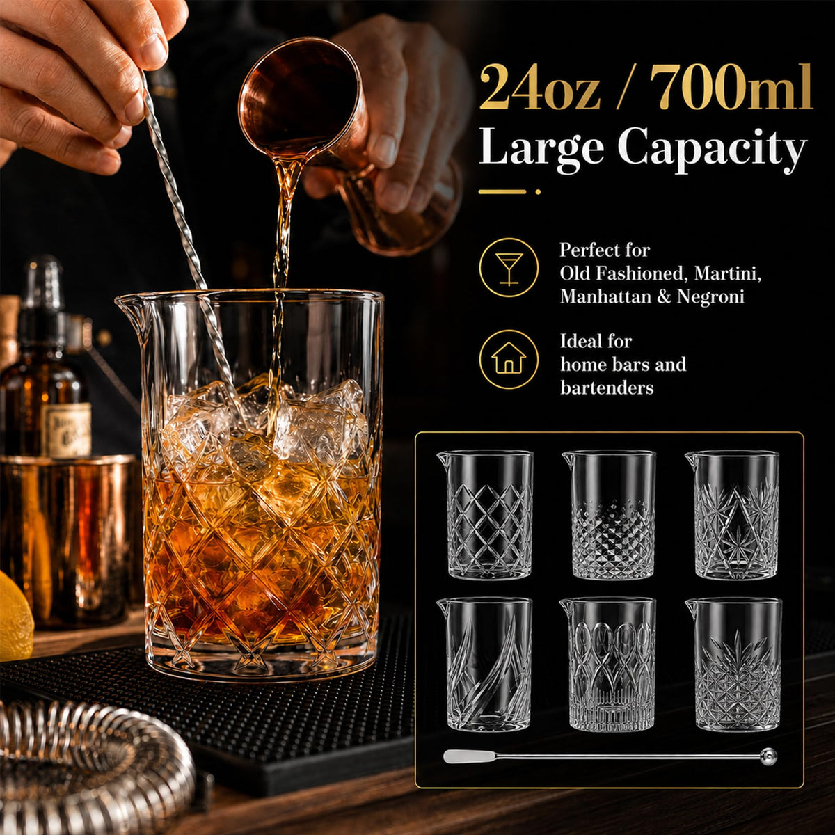Cocktail Mixing Glass Set of 6 X45834
