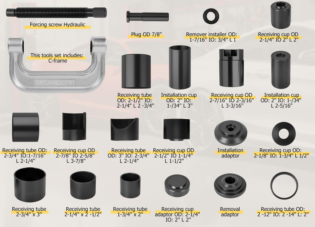 21 Pcs Ball Joint Press Service Kit P296