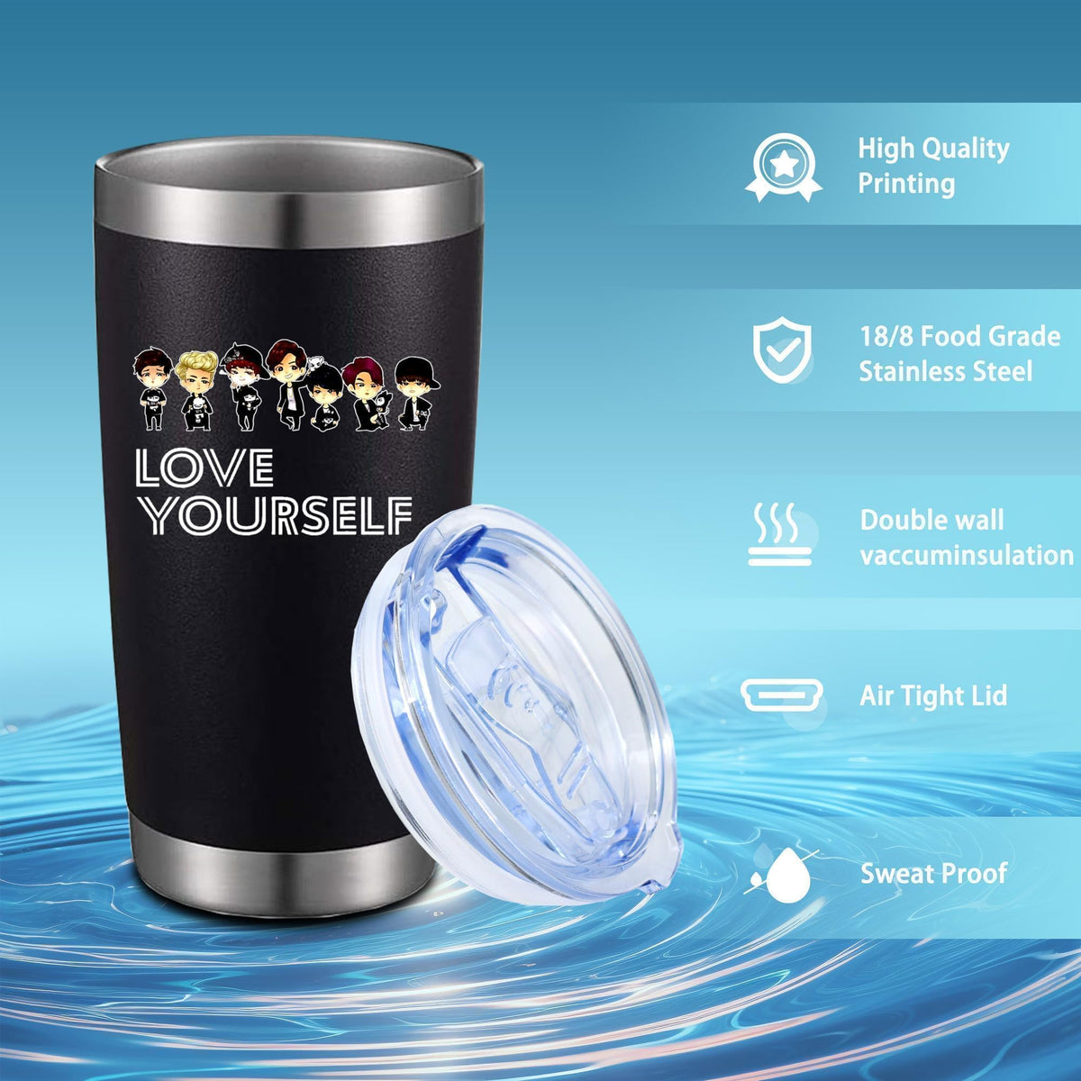 20oz Insulated Stainless Steel Tumbler with Lid L72923